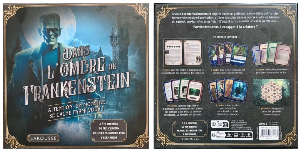 Dans l'ombre de Frankenstein- Boïte