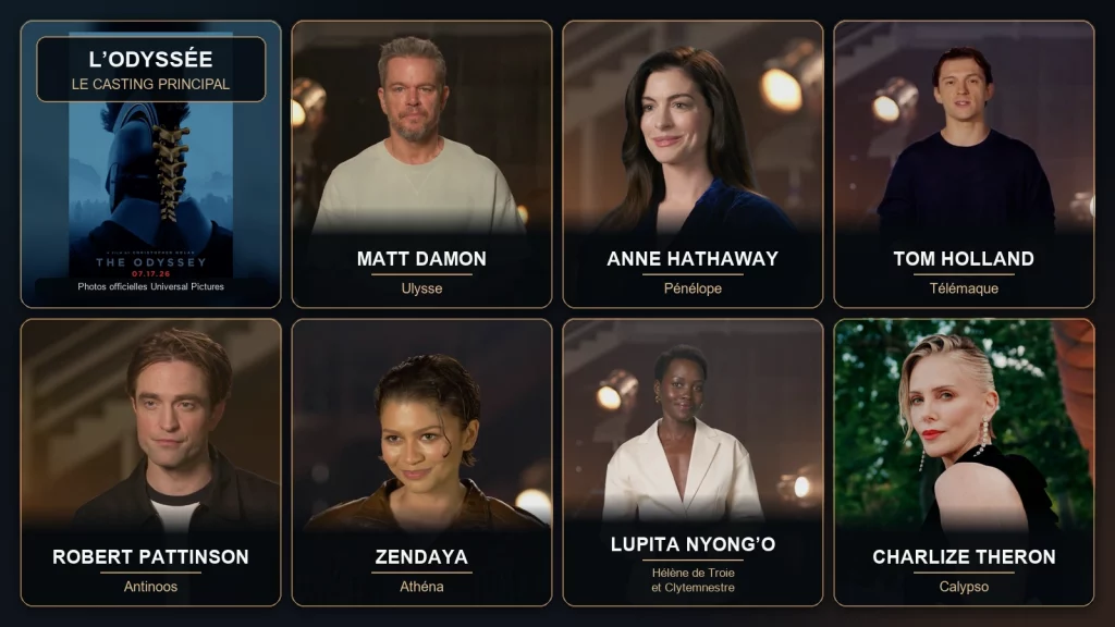 Casting principal du film L’Odyssée de Christopher Nolan